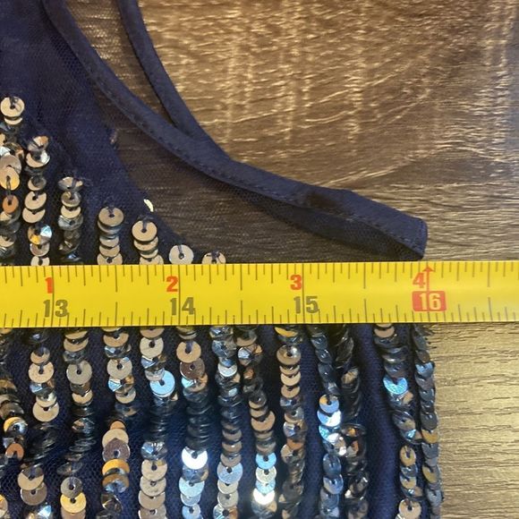 Renzo + Kai sequin mesh illusion tank size XS small - Picture 4 of 10